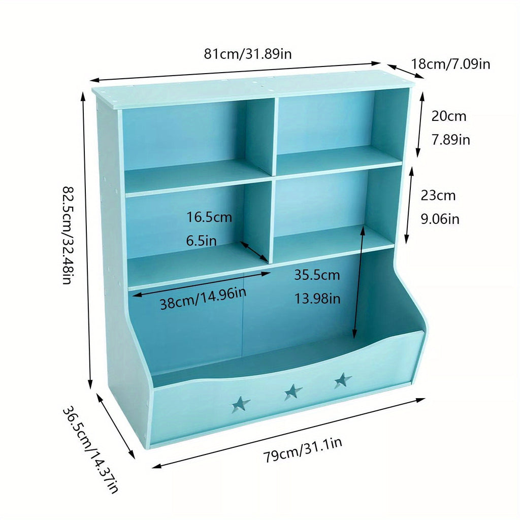 CNCEST 3 Tier Low Bookcase Display Shelving Storage Shelves PVC Board Unit Stand US