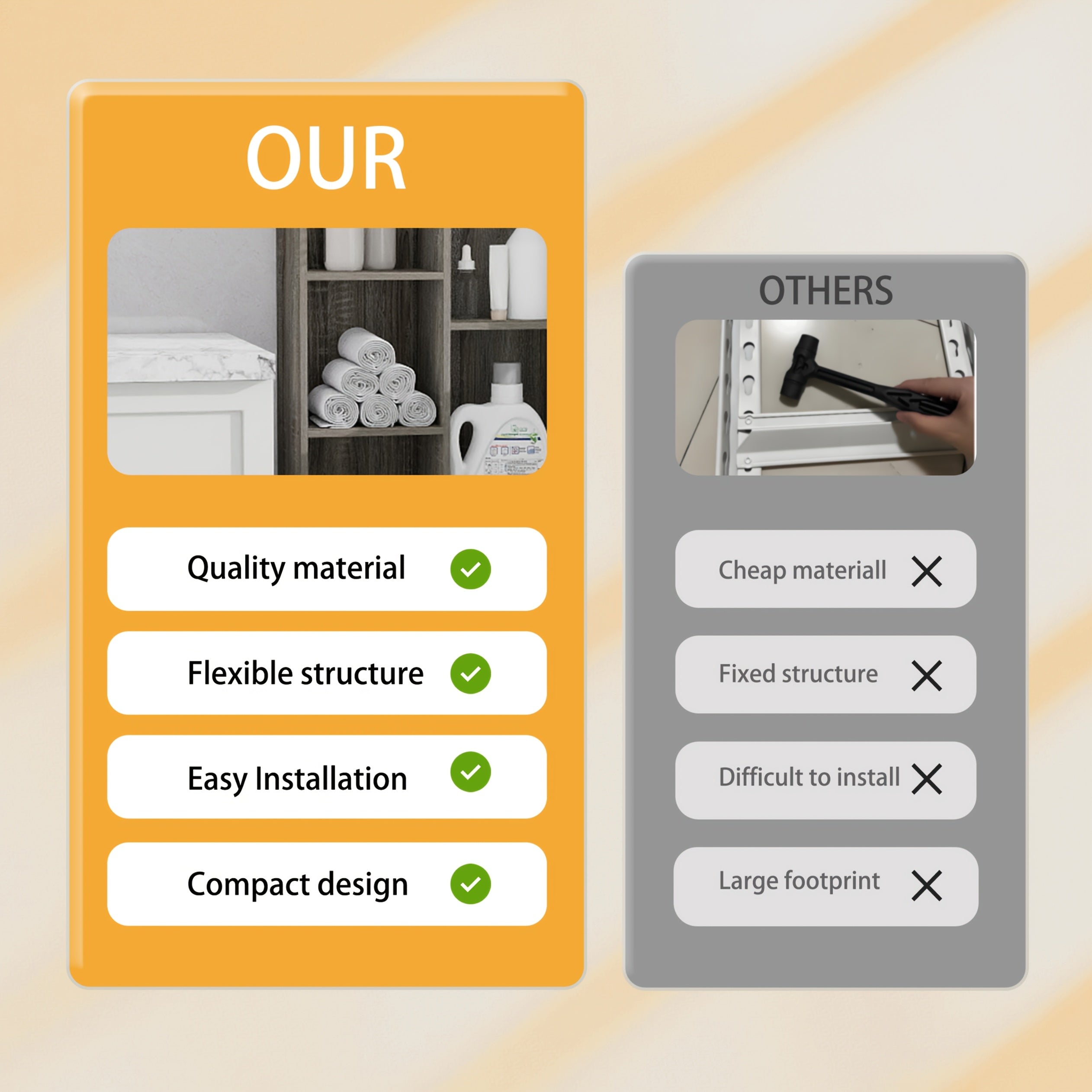 7-Cube Bookcase, Bookshelf, Storage Organizer, Multi-Purpose Shelving Unit for Books, Clothes, Toys, Home Office, Living Room, Bedroom, Modern Design, Easy Assembly