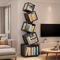 5-Tier Metal Bookshelf, Modern Geometric Bookcase, 73\
