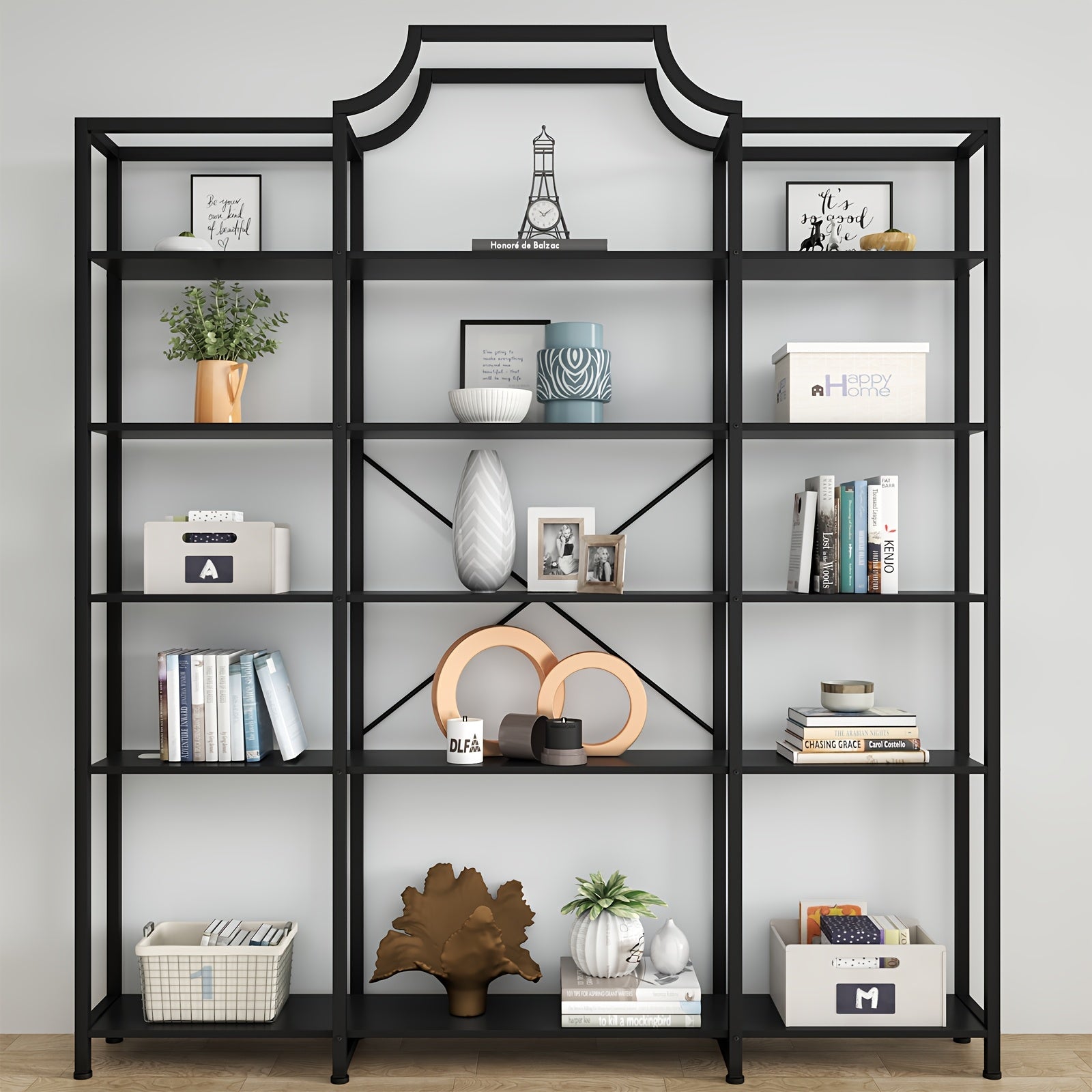 Triple Wide 5-Tier Bookshelf, 70.87\