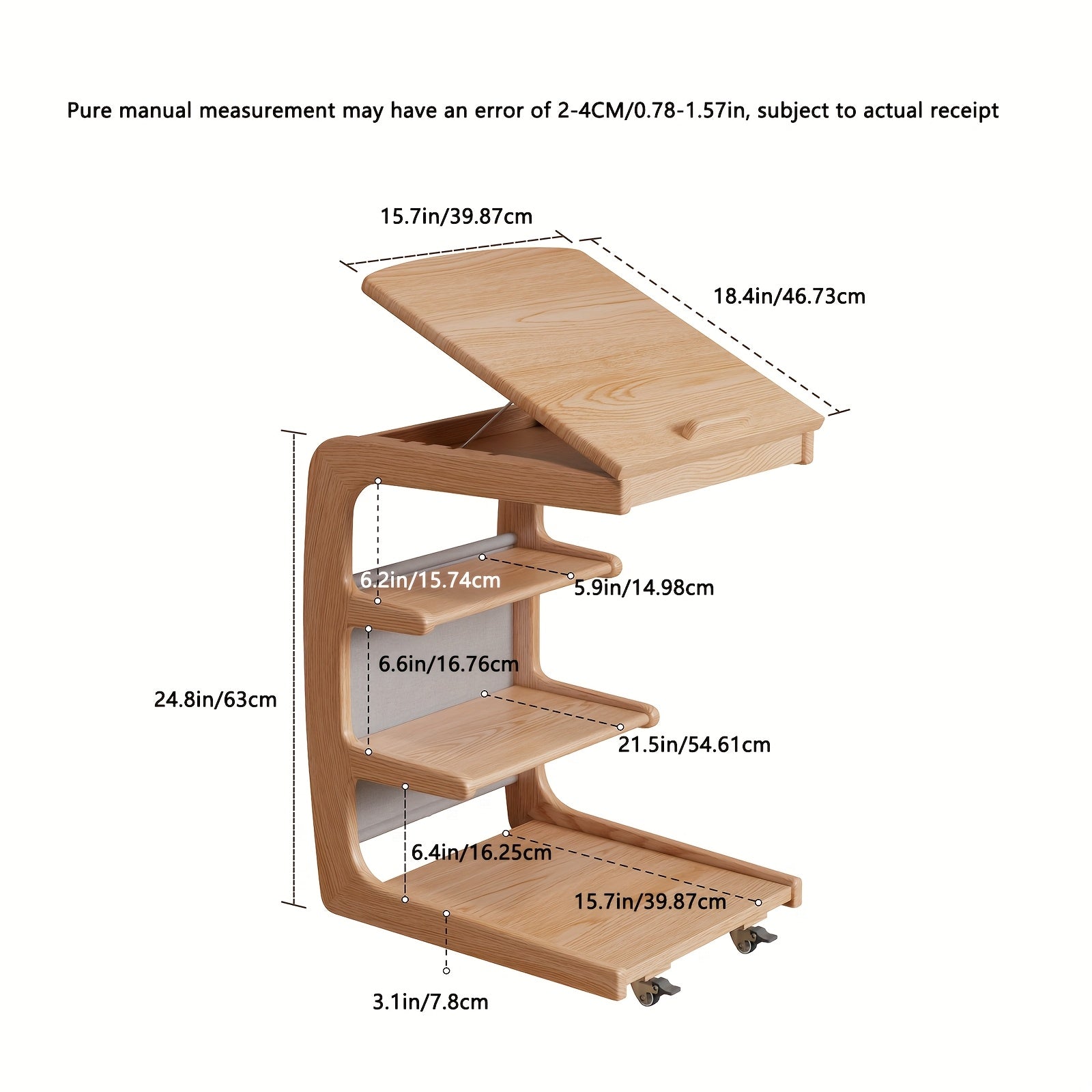Solid Hardwood Multi-Functional Shelf 15.7\