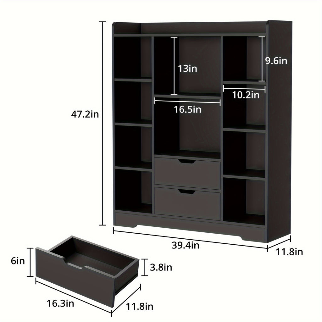 4-Tier Open Shelf Bookcase, 47.2\