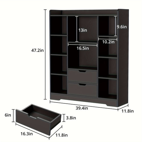 4-Tier Open Shelf Bookcase, 47.2\