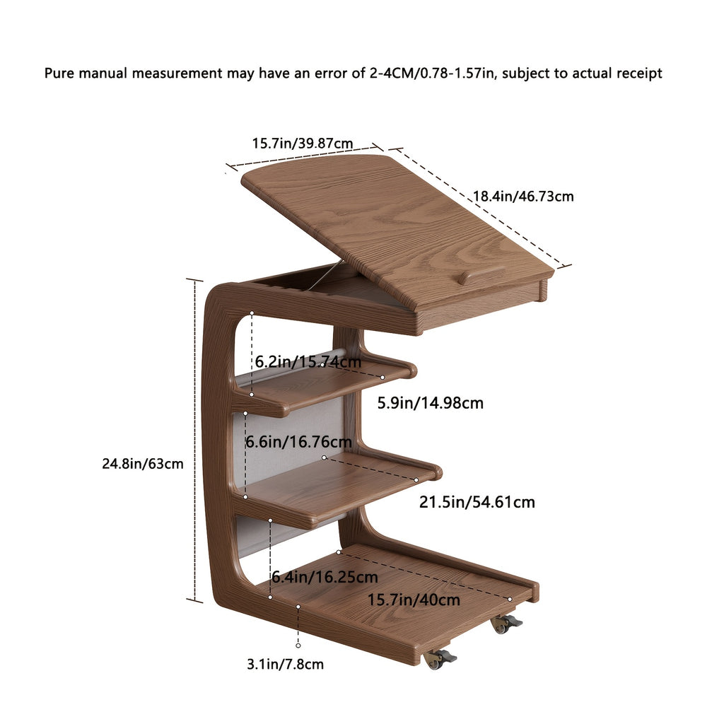 Solid Hardwood Multi-Functional Shelf 15.7\