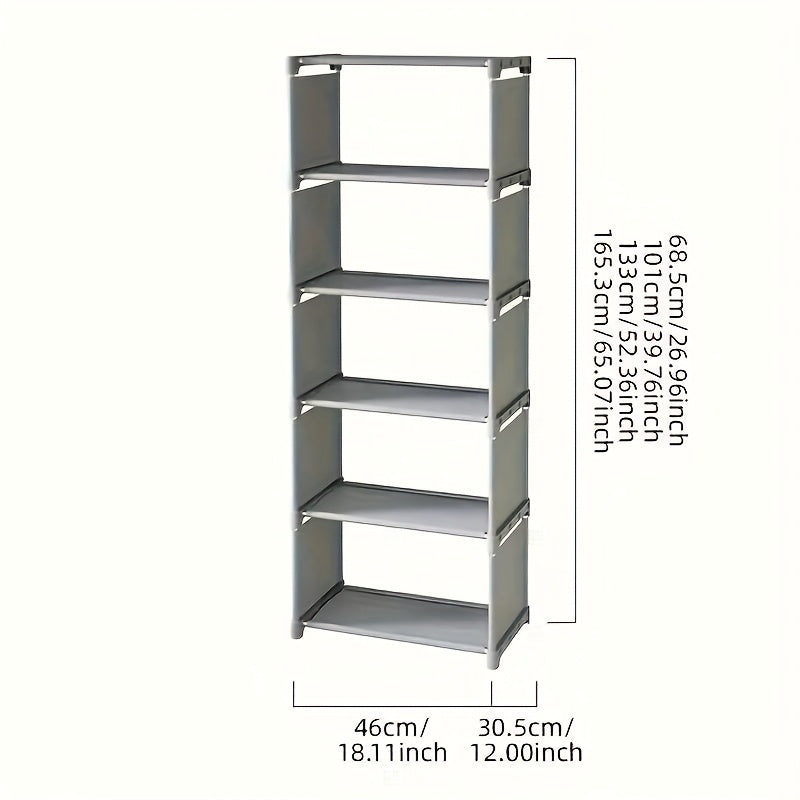 1pc White Plastic Metal Bookshelf - Compact, Easy Assembly, Vertical Design with Back Plate for Home, Office, Dorms, Rental Spaces