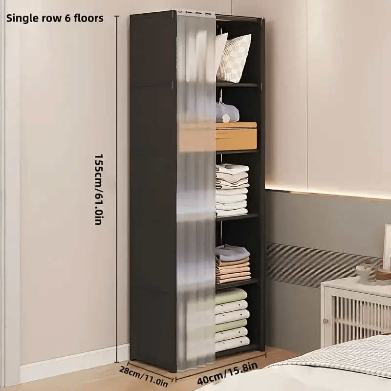Multi-Functional Bookshelf 1pc Multi-Functional Classic Bookshelf Storage Rack | Available in Black and White Colors, Multi-Layered Independent Shelves with Large Capacity Dustproof Design, Easy to Assemble - Perfect for Home, Office, or Classroom Use