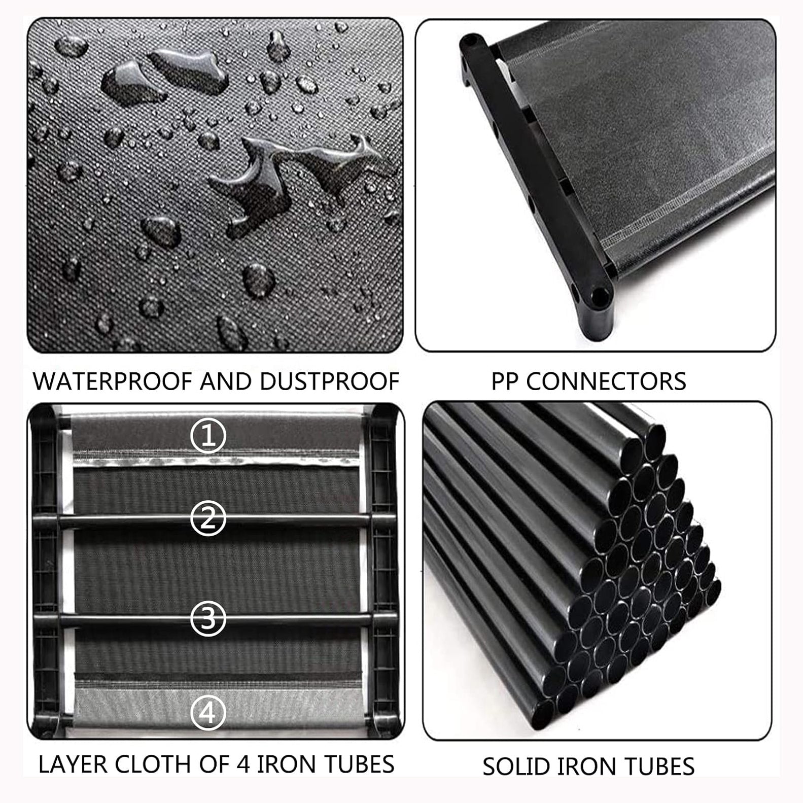 6-Cube Black Metal Bookshelf - Large Capacity, Multifunctional Storage Organizer with Easy Assembly for Home Office, Living Room, Bedroom Decor, Bookshelf Decorations