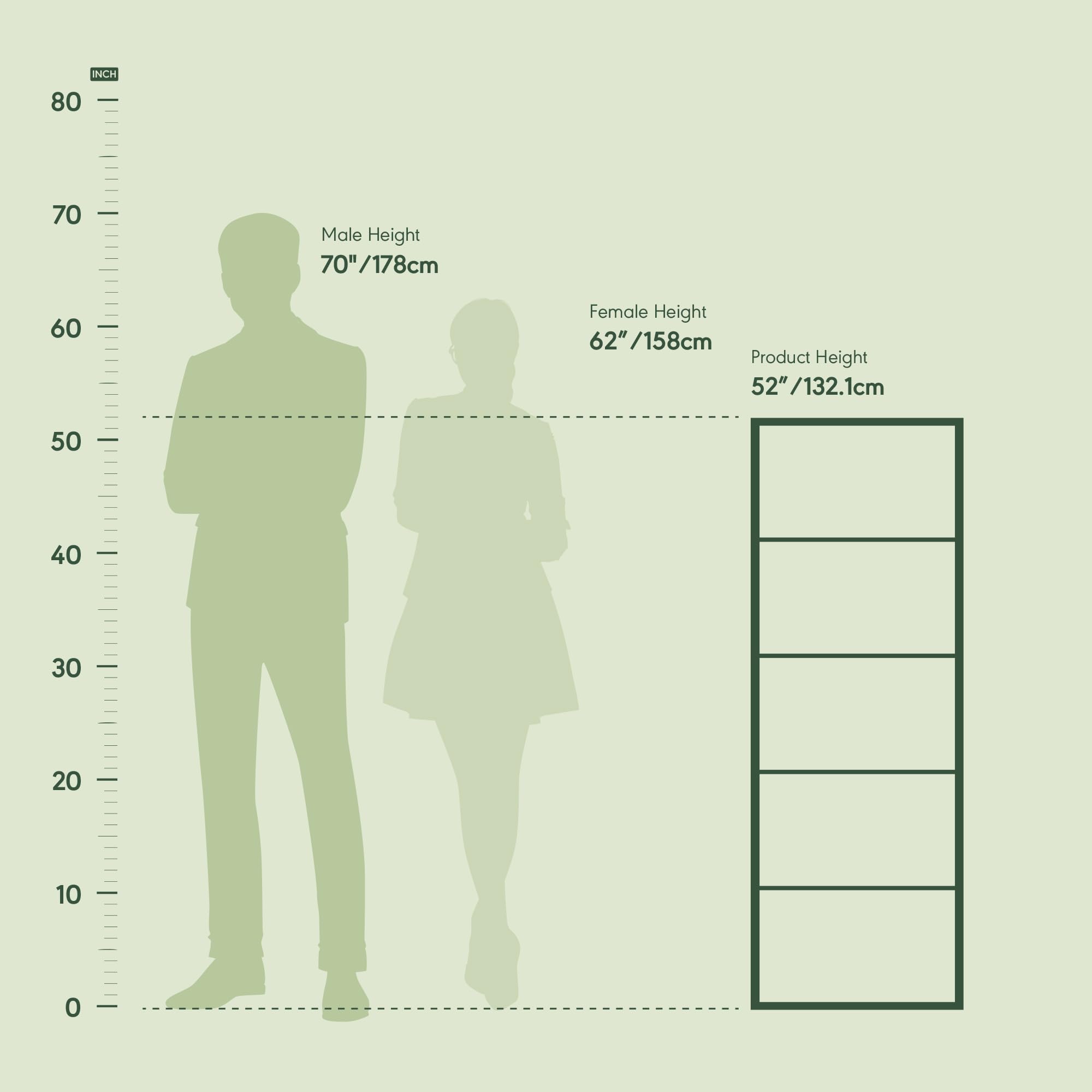 Made in Malaysia, 5-Tier Wooden Bookcase, Sturdy Storage Shelf, Easy Assembly, Bookshelf Organizer for Living Room, Bedroom, Office, or Library