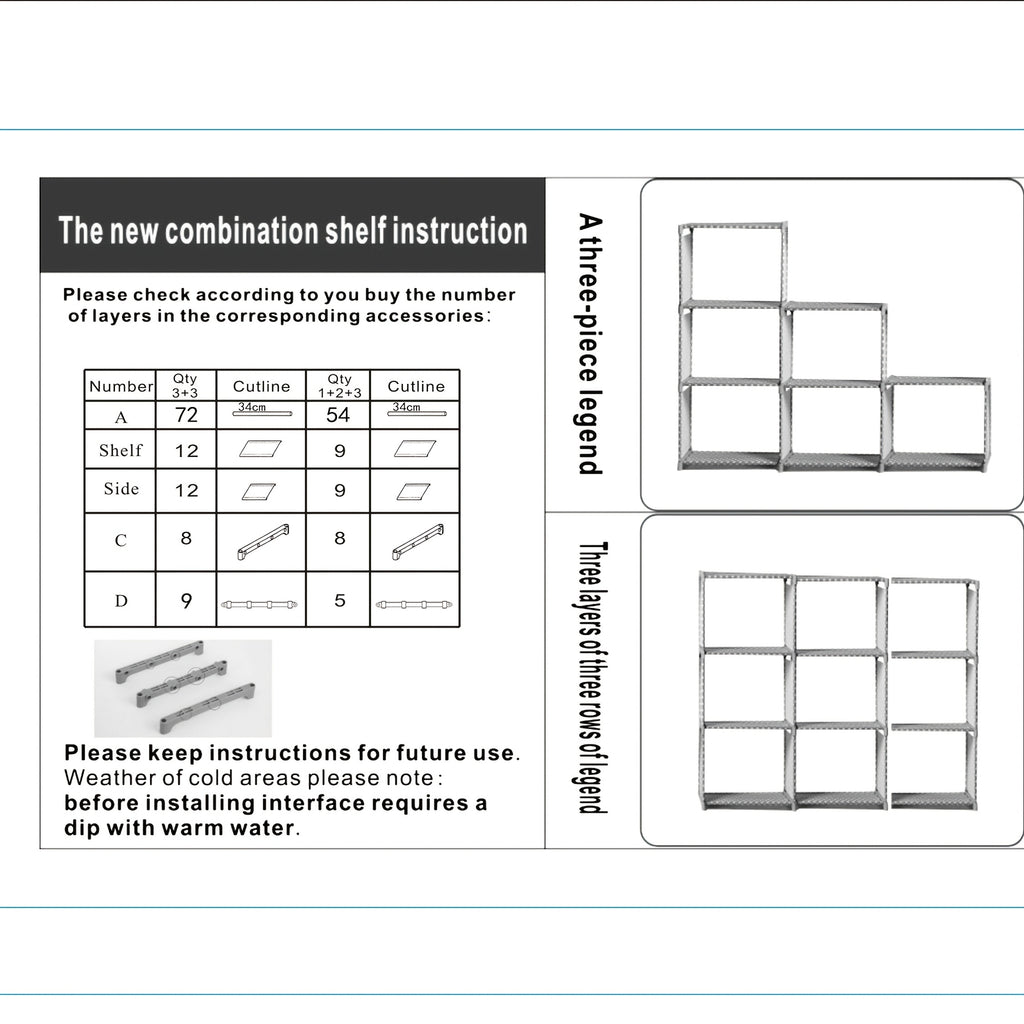 1pc, Multi-functional Assembly 3-layer 9-layer Storage Shelves Black Creative Combination Storage Cabinets, Independent Display Bookshelves with Compartments for Home Finishing Christmas Shelving