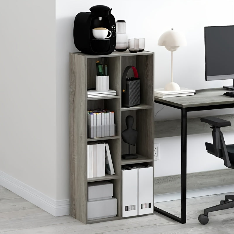 7-Cube Bookcase, Bookshelf, Storage Organizer, Multi-Purpose Shelving Unit for Books, Clothes, Toys, Home Office, Living Room, Bedroom, Modern Design, Easy Assembly