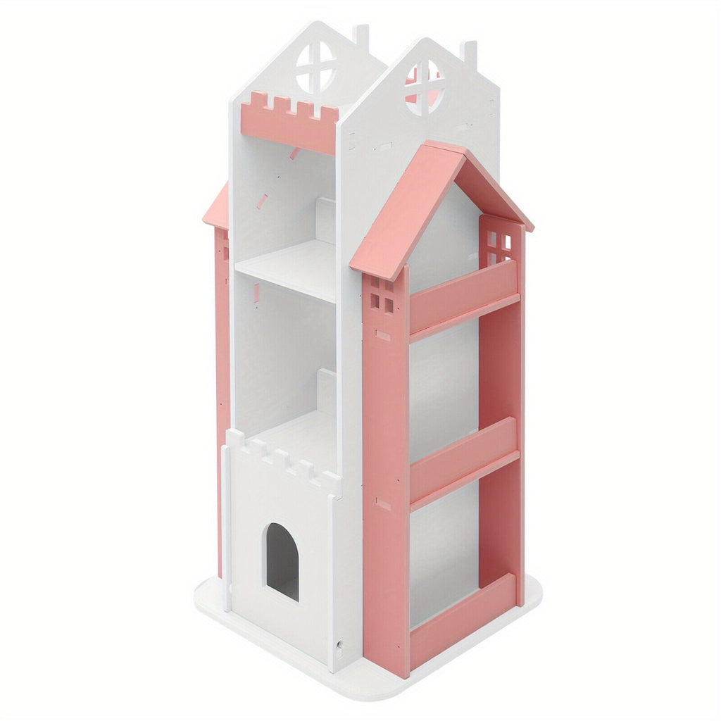 CNCEST 360° Rotating Bookshelf - Multi-Functional, Floor Standing Display for Living Room, Study, Bedroom, Library, Reading Room, School - Smooth Edges, Baffles, Assembly Required - Blue\u002FPink\u002FWhite Options, Bookshelf Decorations