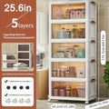 Five layers storage cabinet, household clothing storage cabinet, bedroom organizer, multifunctional snack rack, folding organizer, household kitchen storage rack, living room bookshelf, multi-layer storage rack