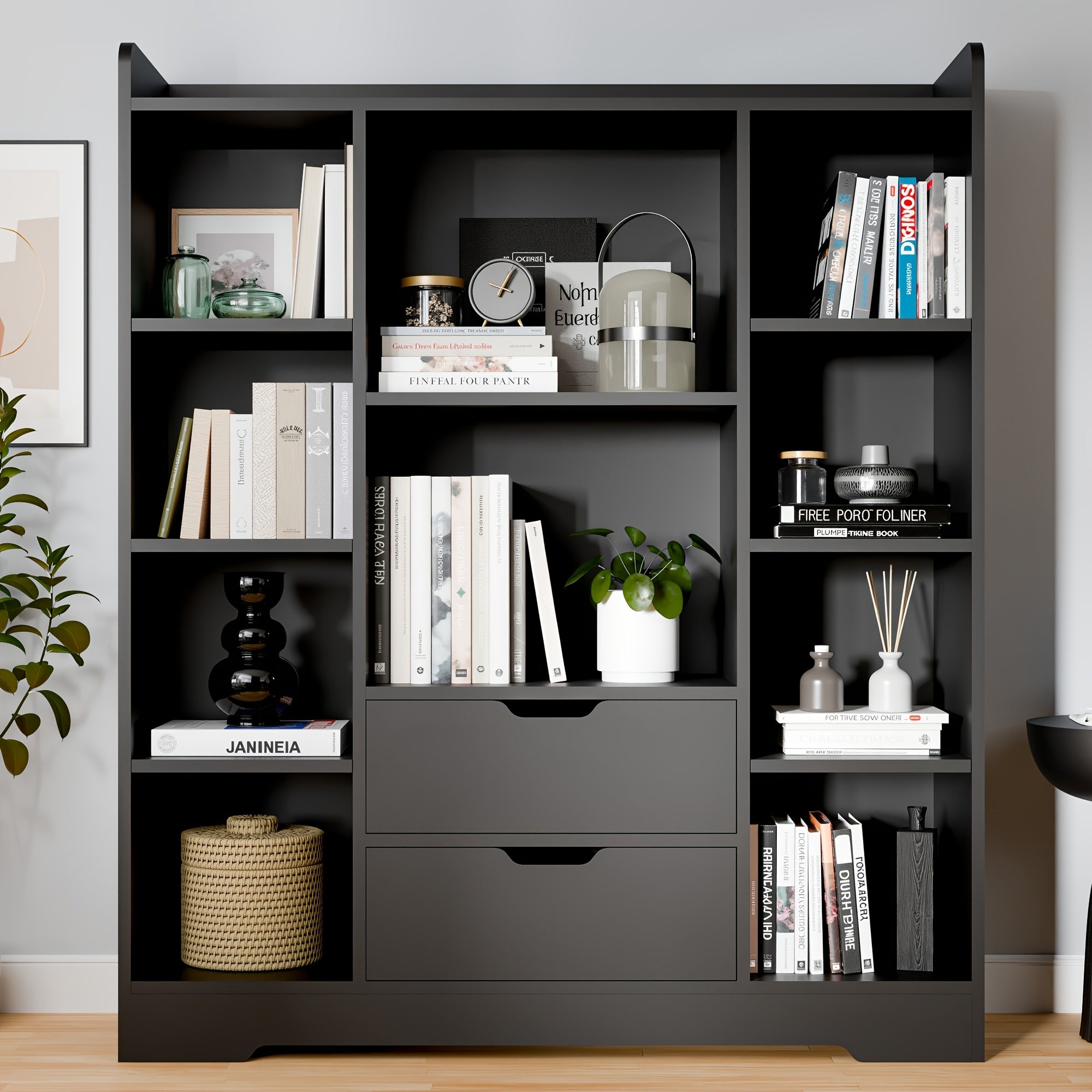 4-Tier Open Shelf Bookcase, 47.2\