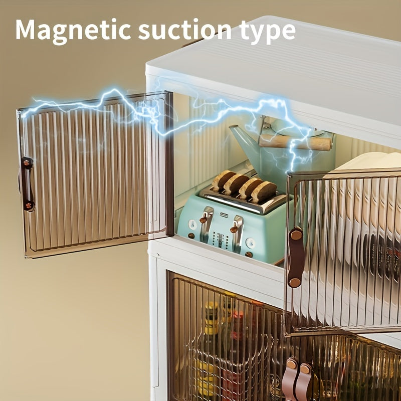 Five layers storage cabinet, household clothing storage cabinet, bedroom organizer, multifunctional snack rack, folding organizer, household kitchen storage rack, living room bookshelf, multi-layer storage rack